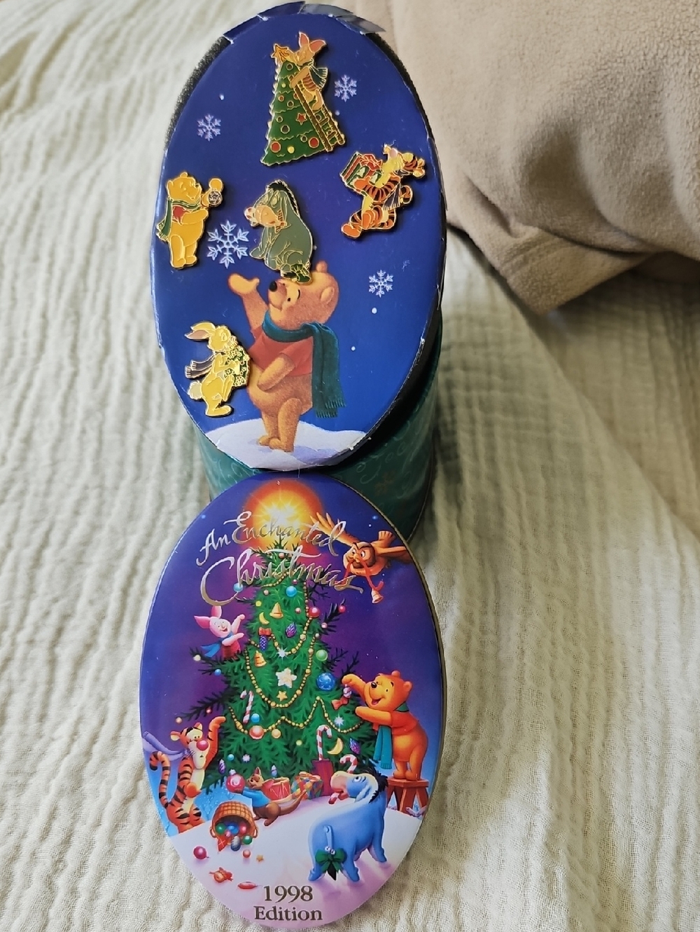 Blue Holiday Keepsake Tin - 1998 Edition